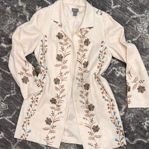 Sigrid Olsen Long Jacket Floral
